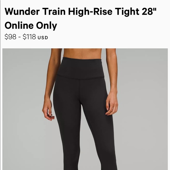 Lululemon Wunder Under Train High-Rise Tight 28 - Picture 1 of 5
